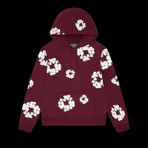 Denim Tears Cotton Wreath Hoodie 'Burgundy'