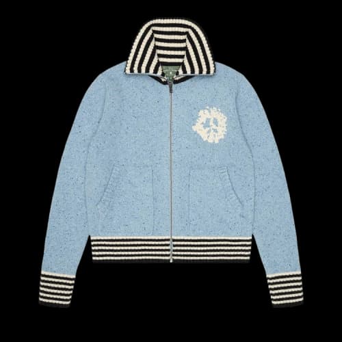 Denim Tears University Zip Up Sweater 'Blue'