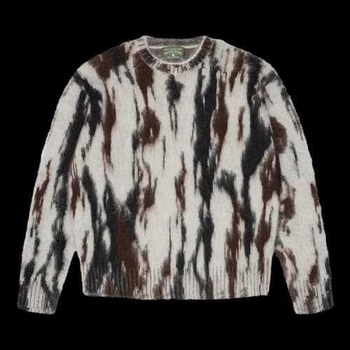 Denim Tears Camo Mohair Crewneck 'White'