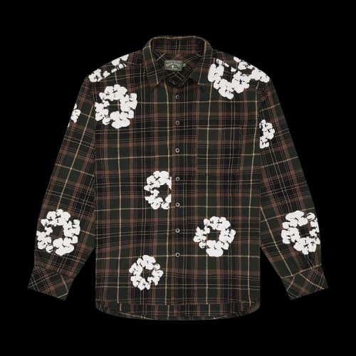 Denim Tears Cotton Wreath Flannel Shirt Plaid 'Green'