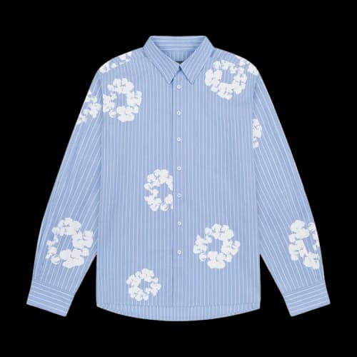 Denim Tears Cotton Wreath Oxford Shirt 'Blue'