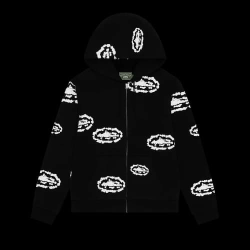 Denim Tears x Cortiez Island Wreath Zip Hoodie 'Black'