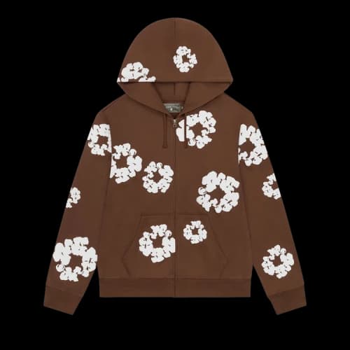 Denim Tears Cotton Wreath Zip Hoodie 'Brown'