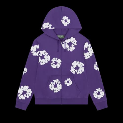 Denim Tears Cotton Wreath Zip Hoodie 'Purple'