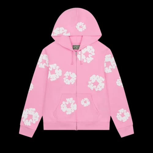 Denim Tears Cotton Wreath Zip Hoodie 'Pink'