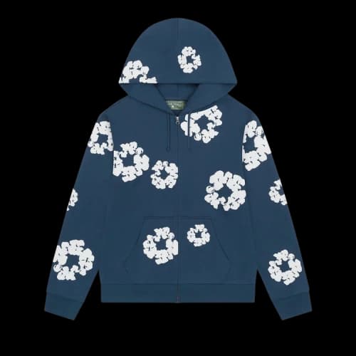 Denim Tears Cotton Wreath Zip Hoodie 'Navy'