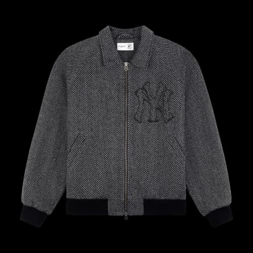 Aimé Leon Dore x New York Yankees Wool Varsity Jacket 'Charcoal'