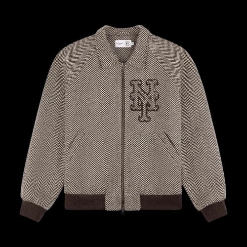 Aimé Leon Dore x New York Mets Wool Varsity Jacket 'Brown'