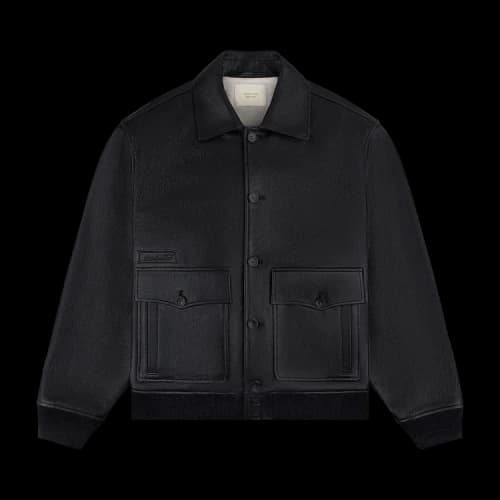 Aimé Leon Dore Leather Flight Jacket 'Jet Black'