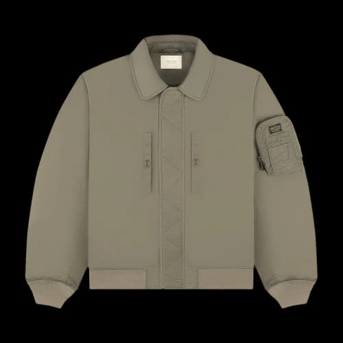 Aimé Leon Dore Satin Bomber Jacket 'Vetiver'