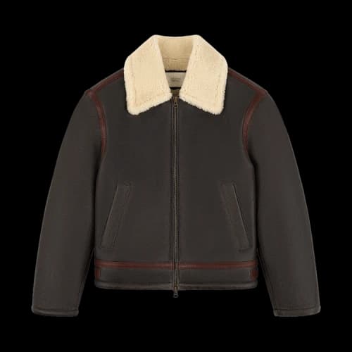 Aimé Leon Dore Shearling Aviator Jacket 'Espresso'