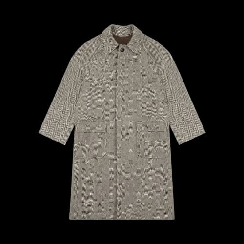 Aimé Leon Dore Wool Herringbone Overcoat 'Brown'