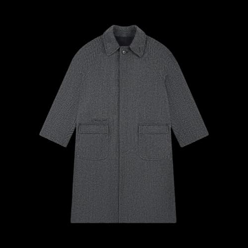 Aimé Leon Dore Wool Herringbone Overcoat 'Charcoal'