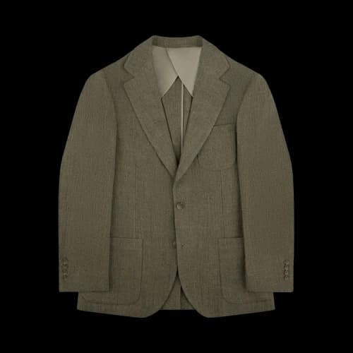 Aimé Leon Dore Single-Breasted Boiled Wool Suit Jacket 'Olive'