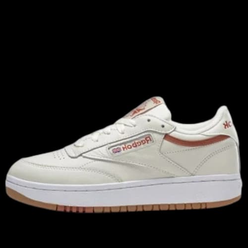 Reebok Club C Double Shoes White/Brown (Women's)