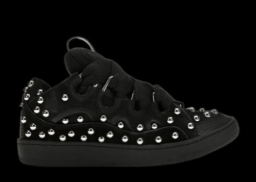 Lanvin Studded Leather Curb Sneaker Black (Women's)