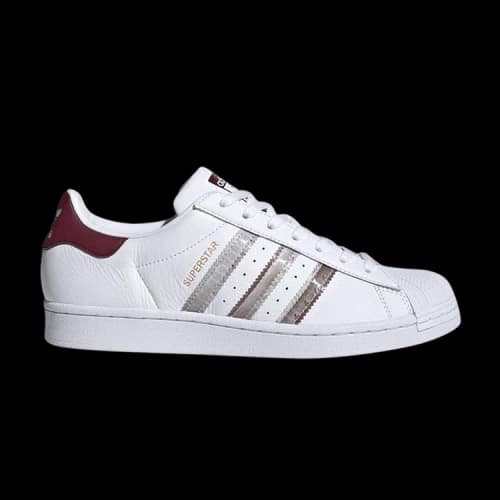 adidas Superstar 'Cloud White Collegiate Burgundy'