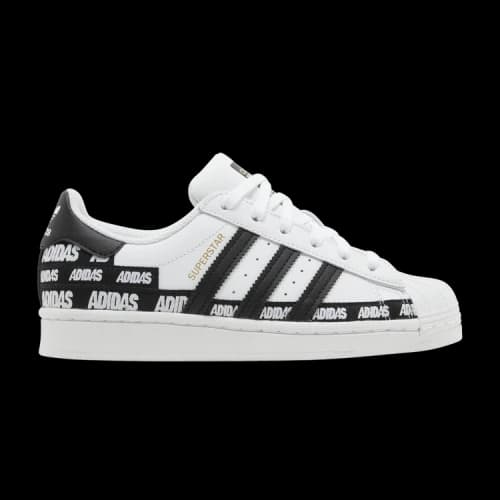 (GS) adidas Superstar J 'Wordmark Heel Stripe - Cloud White'