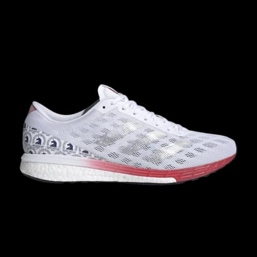adidas Adizero Boston 9 White Scarlet