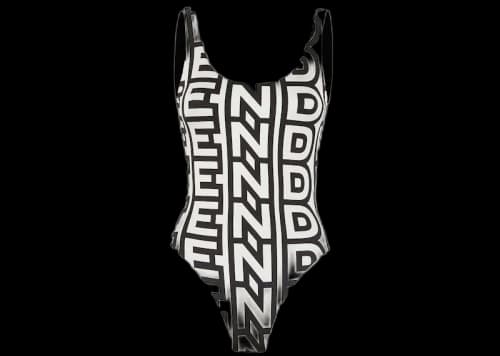 Fendi by Marc Jacobs Reversible One-Piece Swimsuit Black Lycra