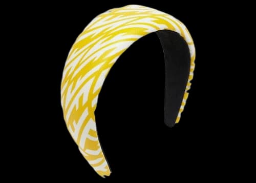 Fendi Headband FF Motif Yellow
