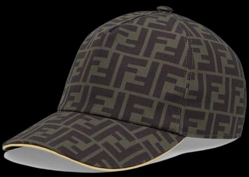Fendi Cap FF Motif Green