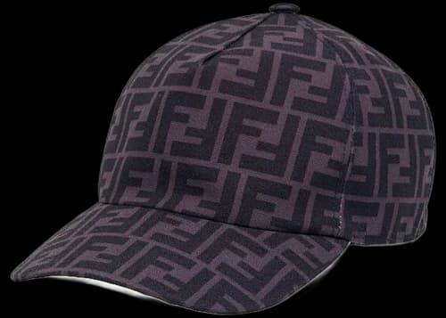 Fendi Cap FF Motif Black