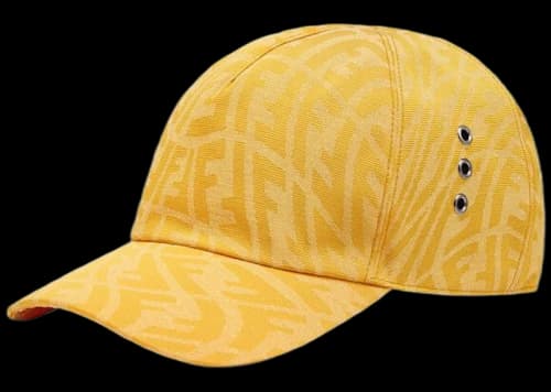 Fendi Cap FF Motif Yellow