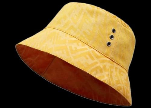 Fendi Bucket Hat FF Motif Yellow