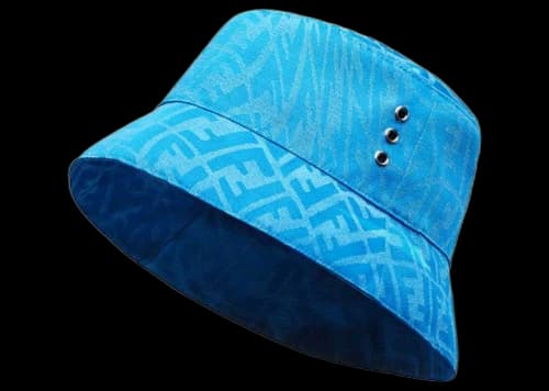 Fendi Bucket Hat FF Motif Light Blue