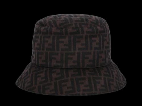 Fendi Wool Bucket Hat FF Motif Brown/Black