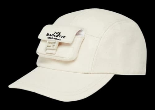 Fendi by Marc Jacobs Hat White Canvas Baseball Cap White
