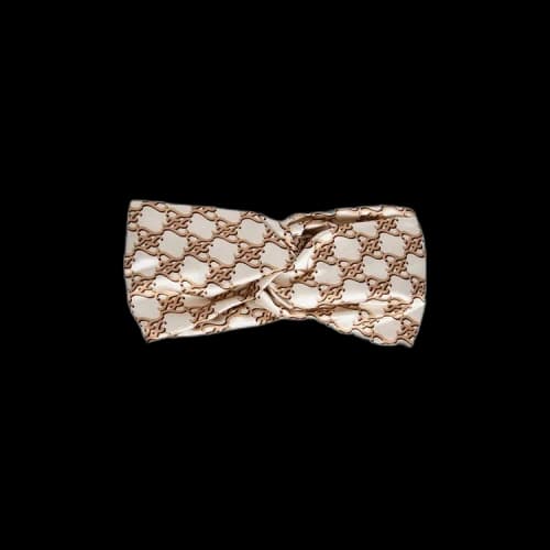 Fendi Duchesse Logo Print Headband 'Light Cream'