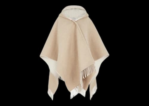 Fendi Wool And Cashmere Poncho Beige