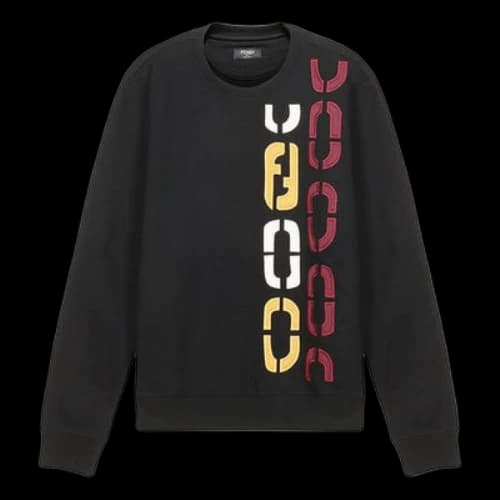 FENDI Embroidered Pattern Long Sleeves Black