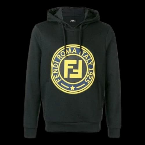 FENDI FF Yellow Alphabet Logo Black