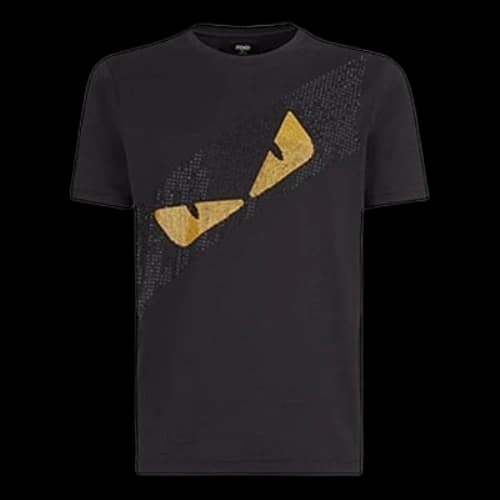 FENDI Round Neck Short Sleeve Black