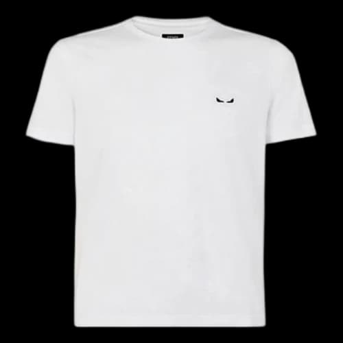 FENDI Embroidered Cotton Short Sleeve White