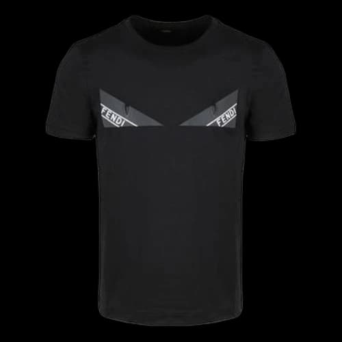 FENDI Small Monster Printing Short Sleeve Black