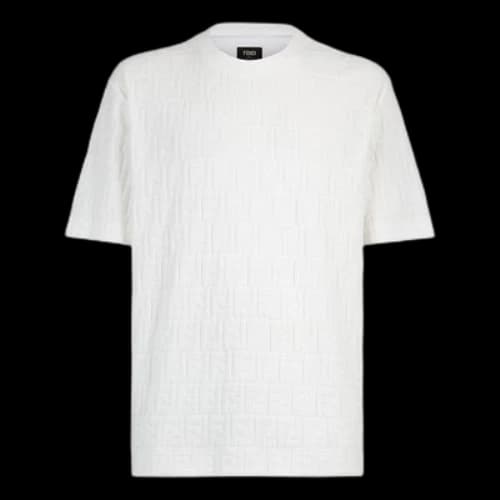 FENDI Suede Short Sleeve White