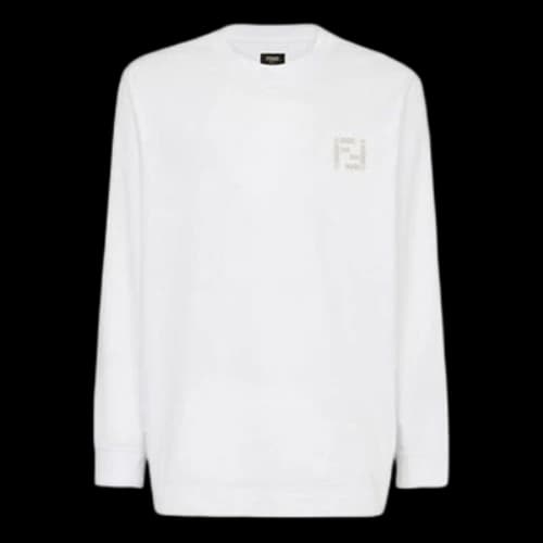 FENDI SS21 Solid Color Long Sleeves White