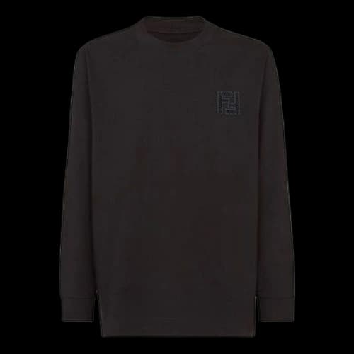 FENDI SS21 Solid Color Long Sleeves Black