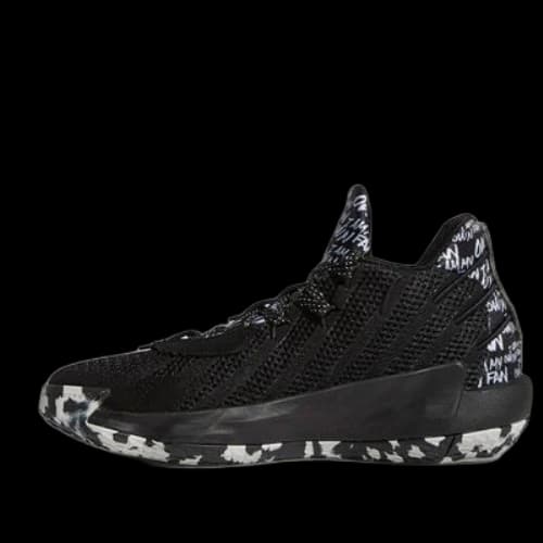 (GS) adidas Dame 7 J Black/White