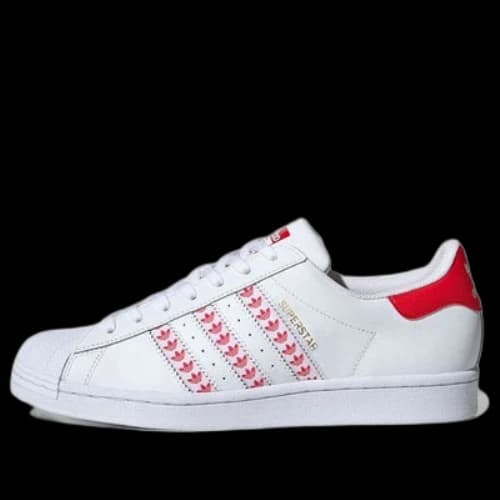 adidas Originals Superstar Sneakers 'White Red'