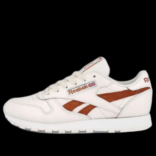 Reebok Classic Leather Sports Casual Shoes 'White Orange' (Women's)
