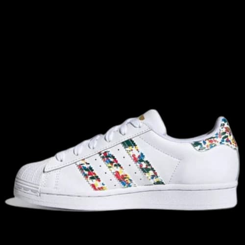(GS) adidas Originals Superstar Shoes 'White Multi-Color'