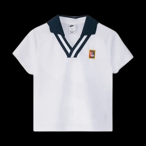 Nike x YOON Women's Short-Sleeve Polo White/Armory Navy