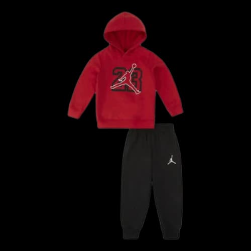 (PS) Air Jordan 23 Jumpman Fleece Pullover Hoodie Set 'Red Black'
