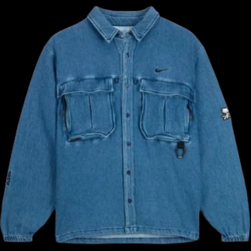 Nike x NOCTA Opal Button Down Denim Shirt Asia Sizing 'Blue Denim'