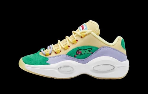Reebok Question Low BBC Ice Cream Running Dog Yellow Green